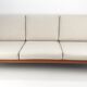 Three-seater teak sofa by Juul Kristensen for Glostrup, 1970s.