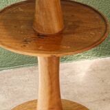 Turned wooden pedestal table