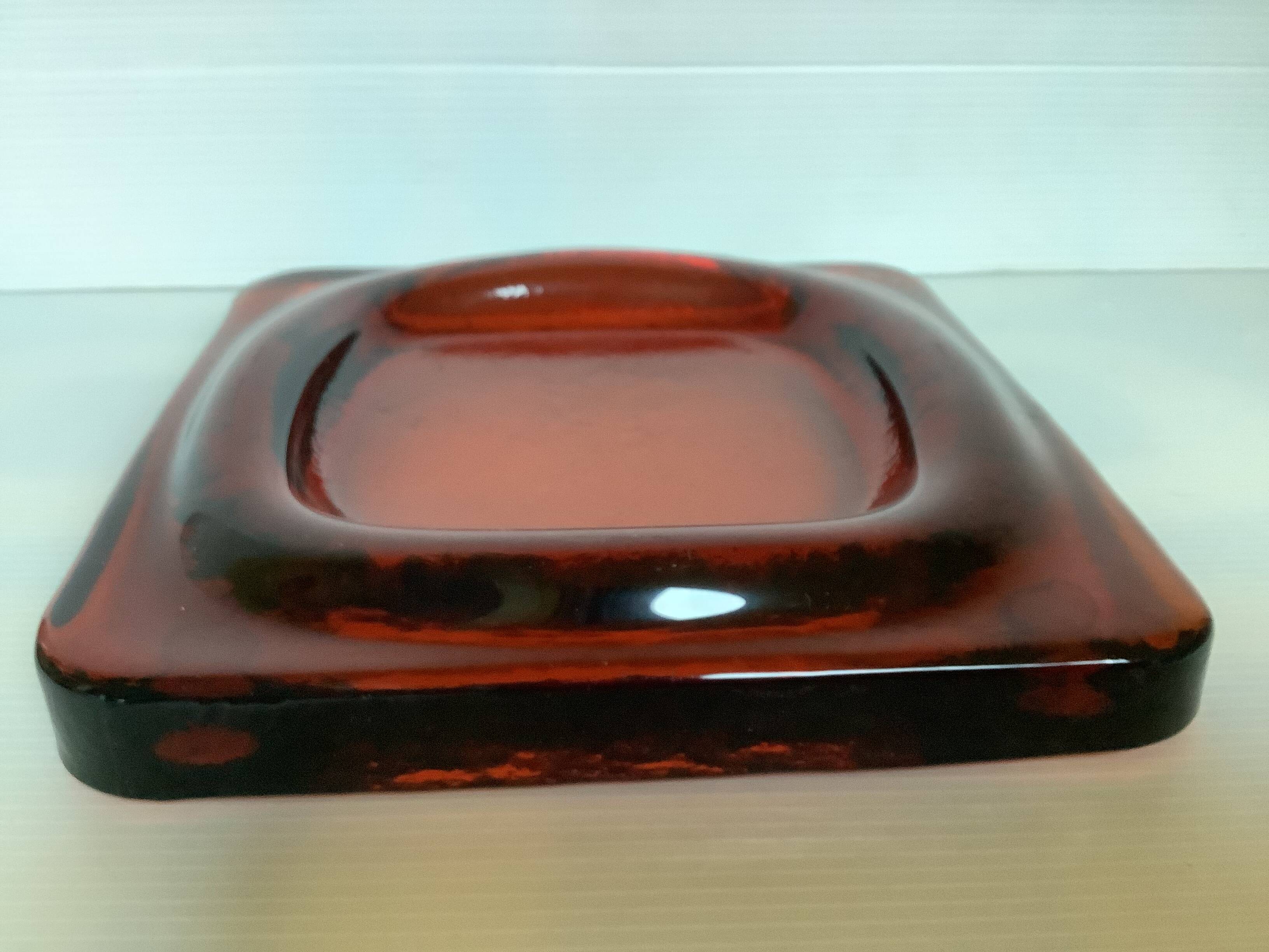 Square glass tray