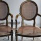 Louis XVI caned armchairs