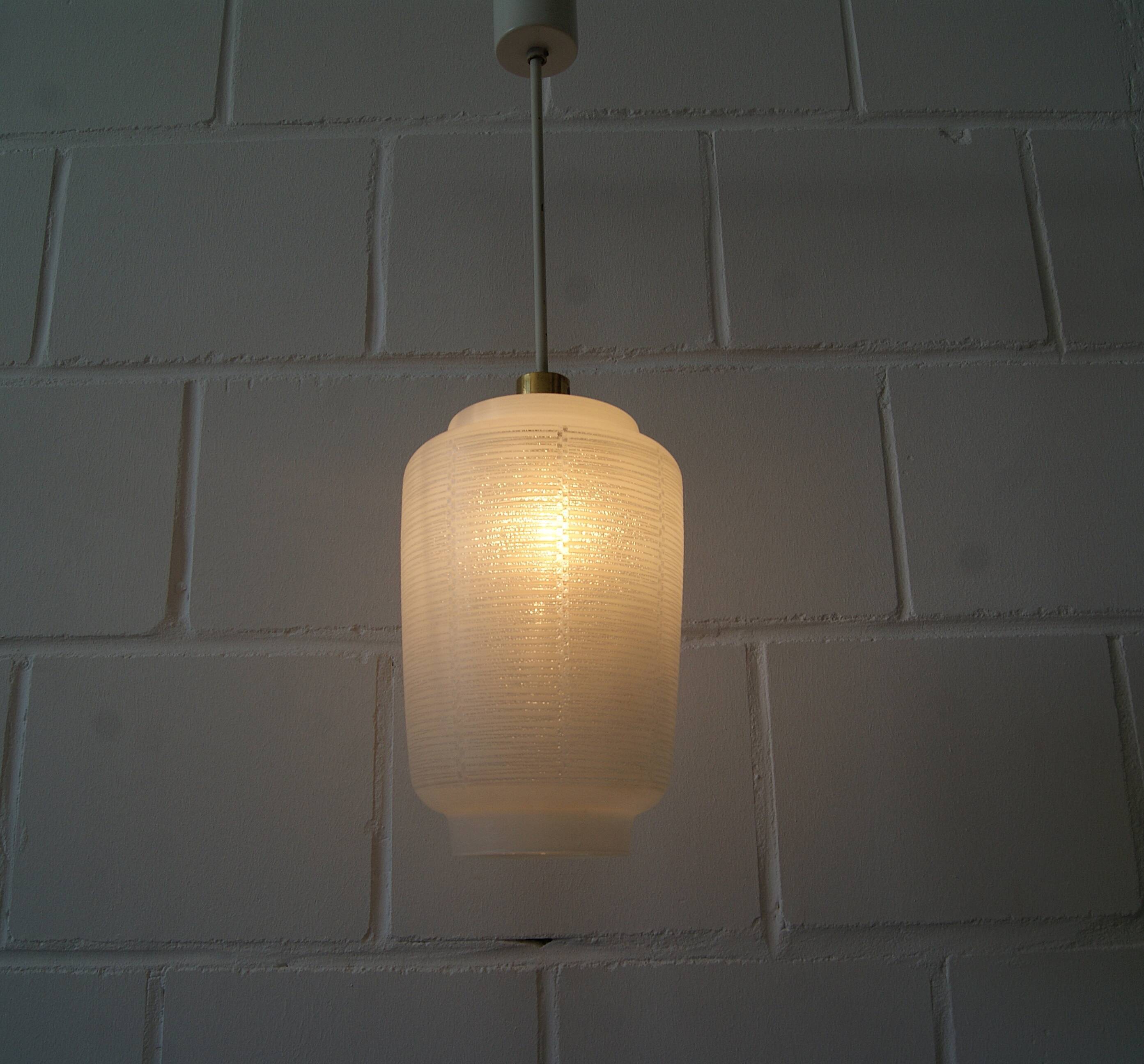 Hanging lamp glass brass