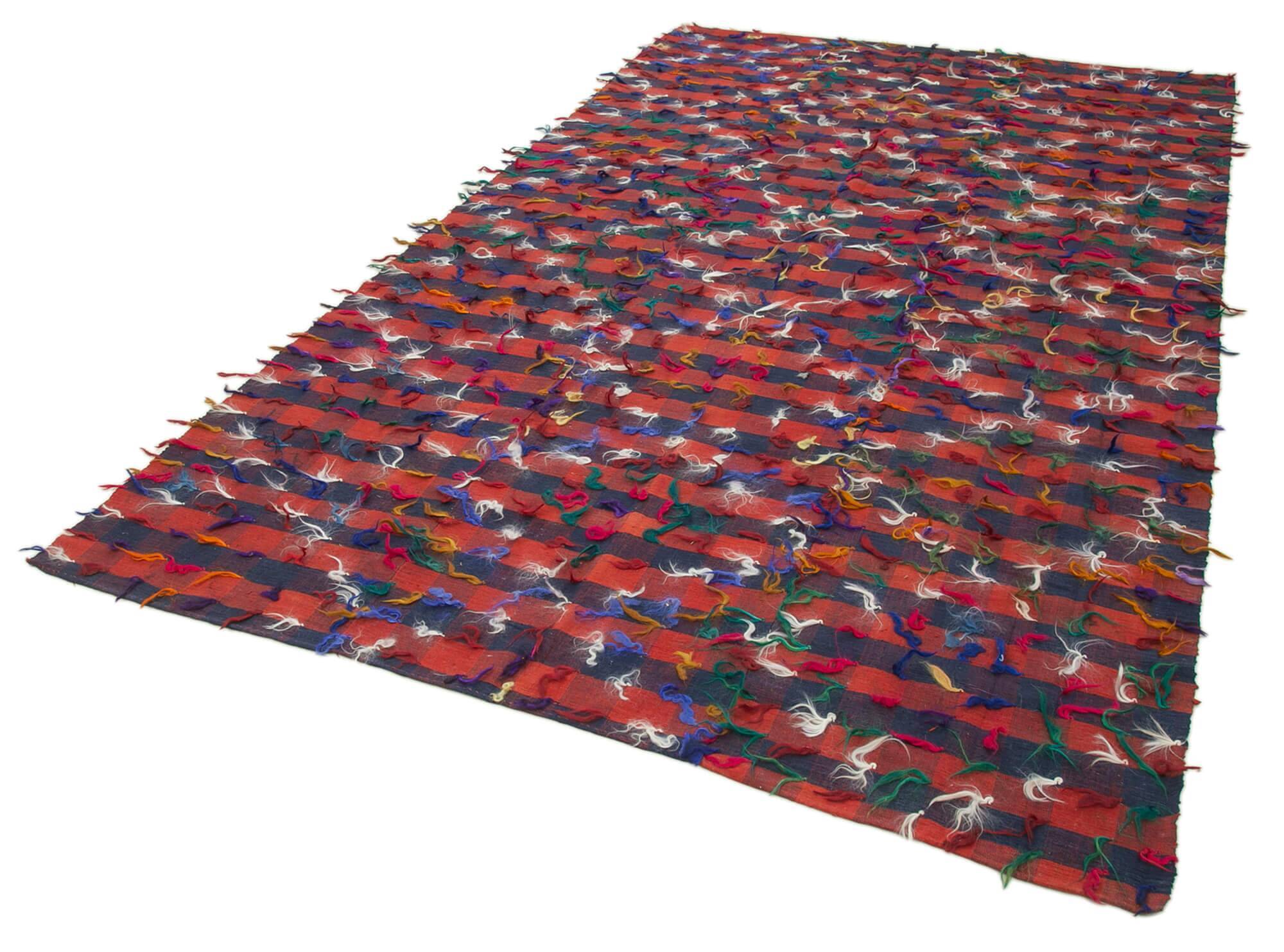 Turkish Handmade Vintage Anatolian Kilim 185 cm x 324 cm