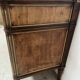 Louis XVI style mahogany commode with a grey veined marble top, 19th century