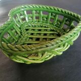 Braided porcelain basket