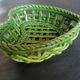 Braided porcelain basket