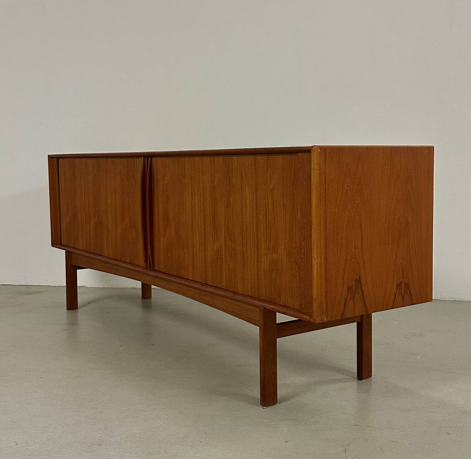 Danish teak tambour door Sideboard by Bernt Petersen 60s