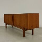Danish teak tambour door Sideboard by Bernt Petersen 60s
