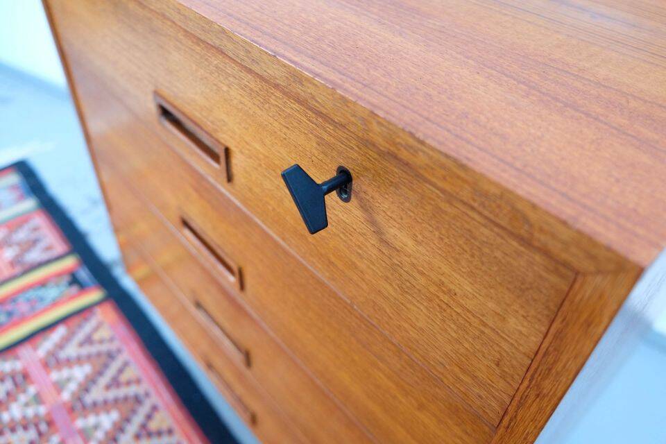 Vintage retro teak chest of drawers, 60s-70s style, 50s.