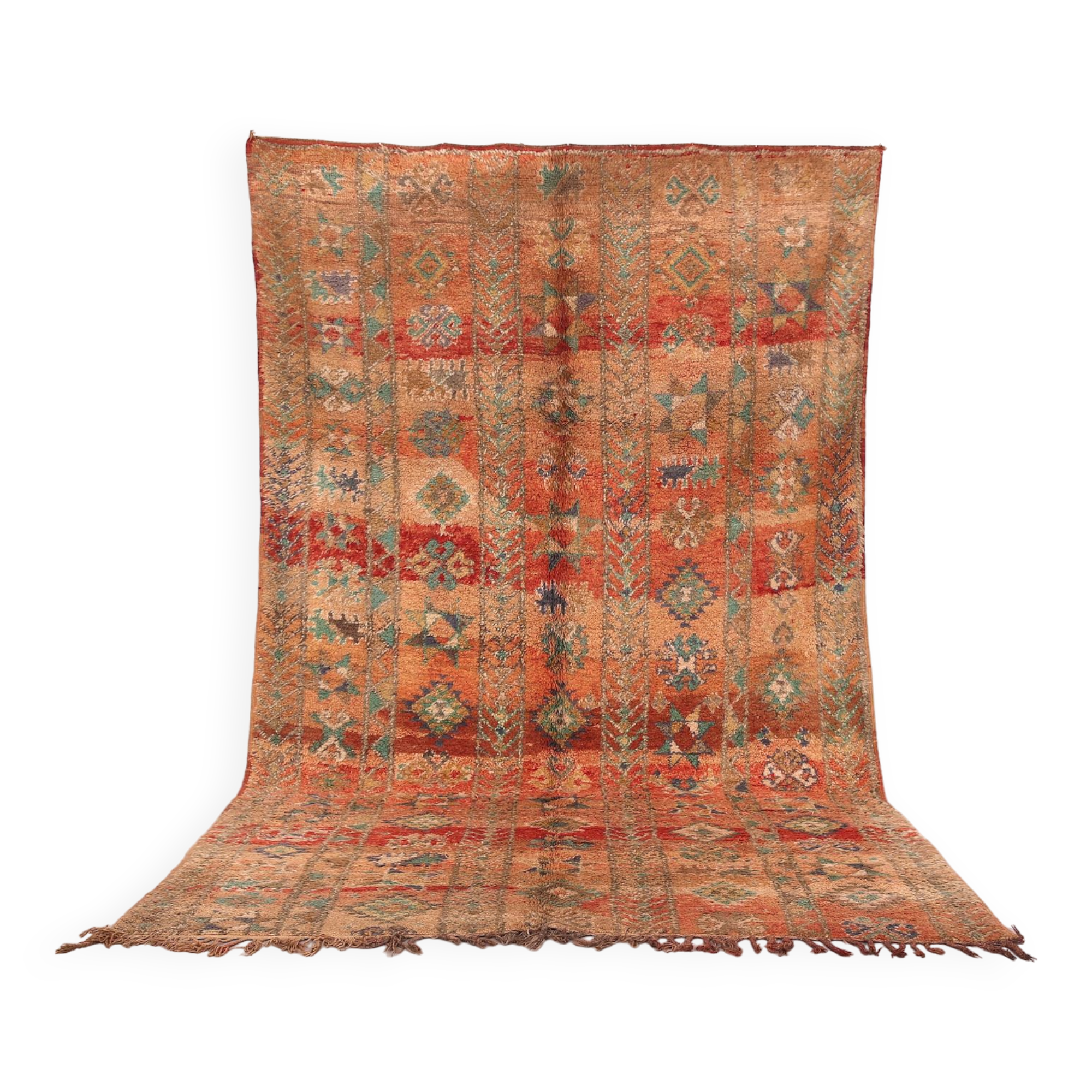 Vintage Moroccan Boujaad Rug 198 CM X 342 CM