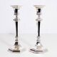 Pair of silver-plated metal candlesticks, BMF 1960