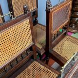 Set of six Renaissance style chairs.