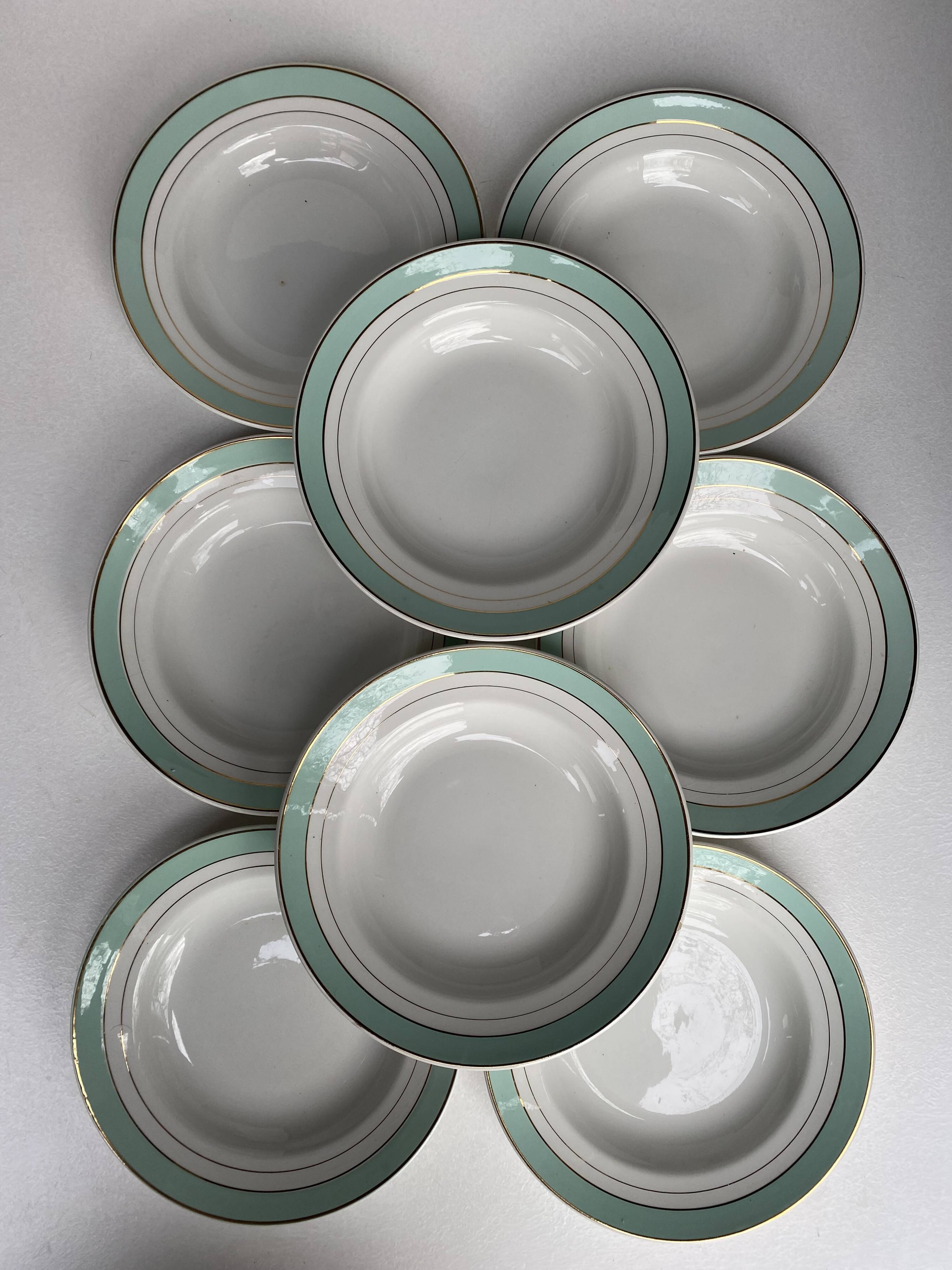 Hollow plates Regency half porcelain of Luneville