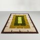 1970s gorgeous geometric space age rug in wool. Made in Italy