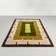 1970s gorgeous geometric space age rug in wool. Made in Italy
