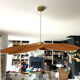 Suspension florale lin et rotin