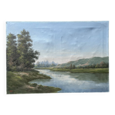 Tableau, paysage signé E. Pirson 1969