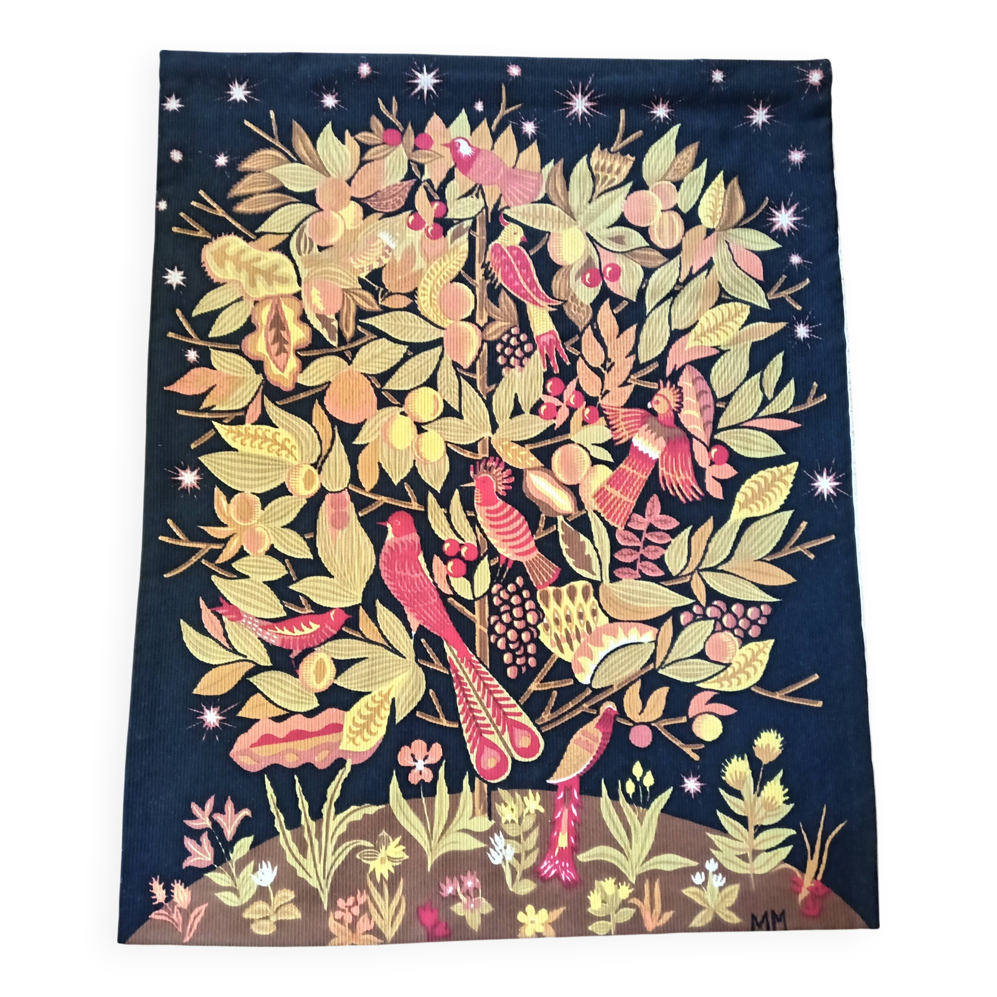 Maria Mesterou wall tapestry, the magic tree, 70s