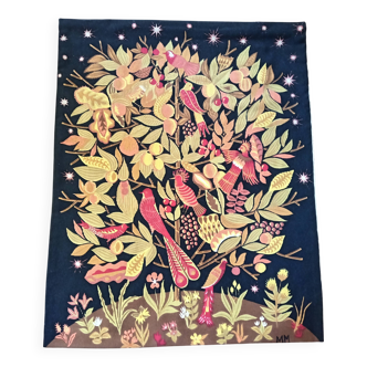 Tapisserie murale Maria Mesterou, l'arbre magique, années 70