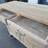 Beau buffet 3 portes chêne massif