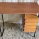 Bureau moderniste en métal et bois - années 60/70