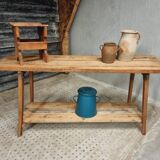 Industrial workbench washbasin table kitchen island 50 x 175 cm