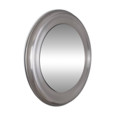 VINTAGE 1960S ROUND WALL MIRROR IN METAL BY GOFFREDO REGGIANI