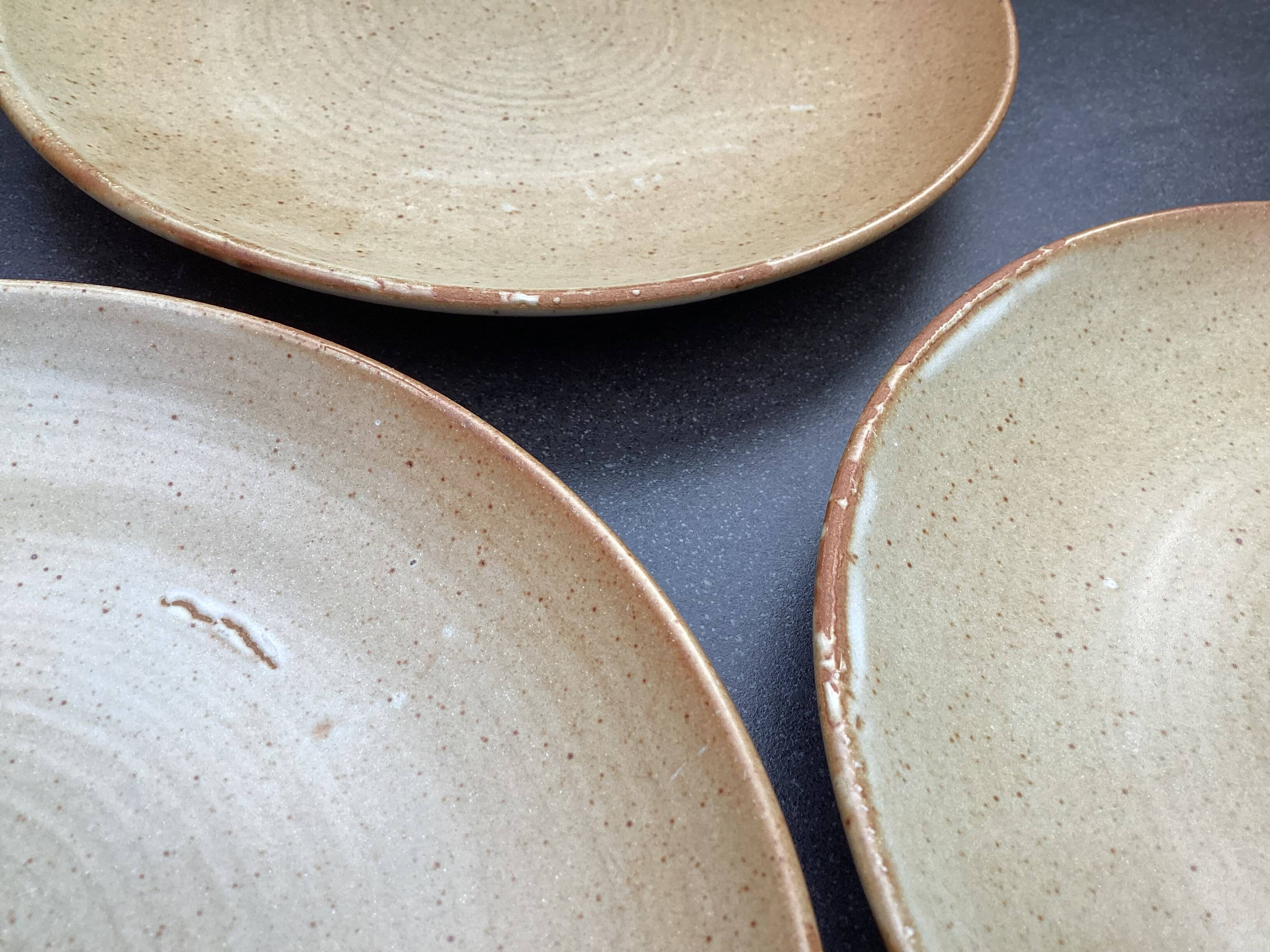 5 Village CNP stoneware dessert plates
