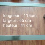 Table basse design vintage verre et métal