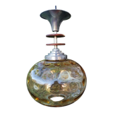 Vintage suspension ball in amber glass