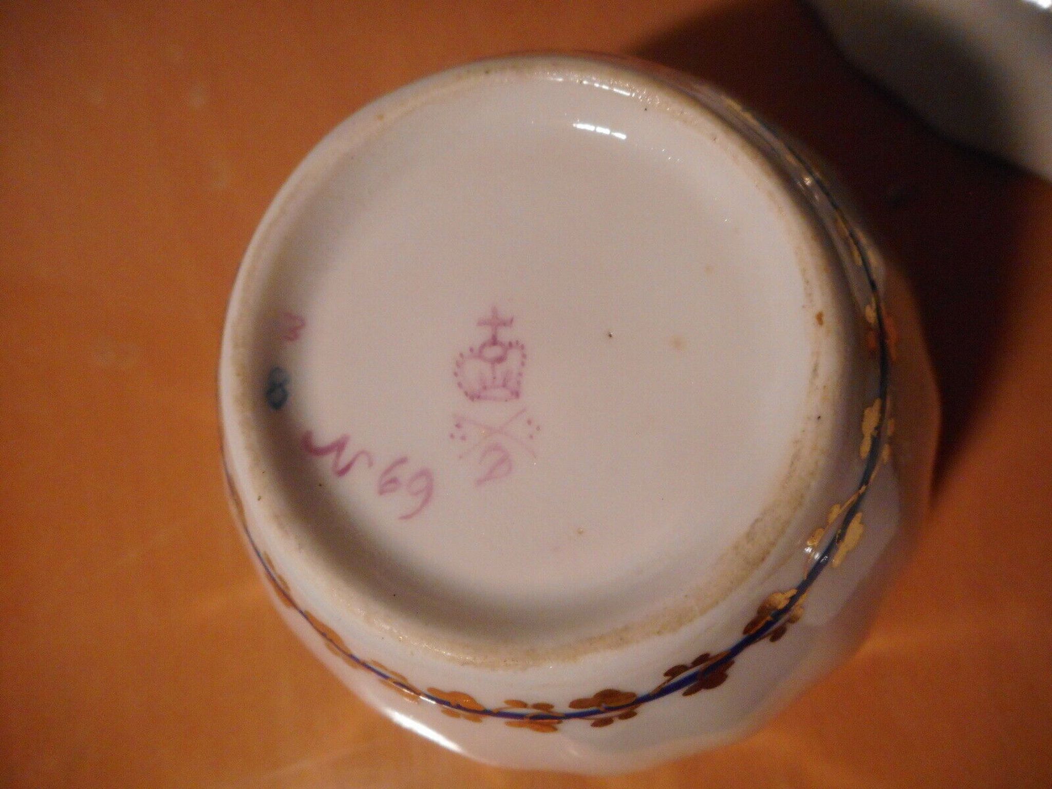 English porcelain cup service ROYAL CROWN DERBY 19th century