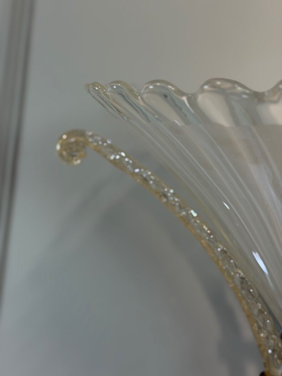 Pair of Venetian wall lights in Murano glass by Seguso, circa 1930.