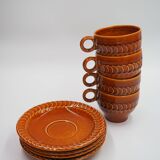 4 Pagnossin cups and saucers