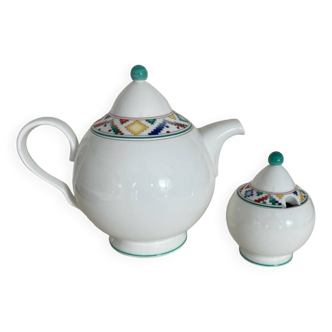 Villeroy and Boch Indian Look teapot and sugar bowl