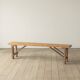 Stained pine bench