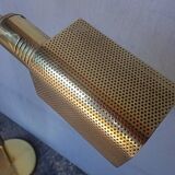 Reading floor lamp in golden brass vintage design 1970