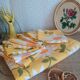 Set yellow tablecloth marguerite pattern and 8 vintage napkins