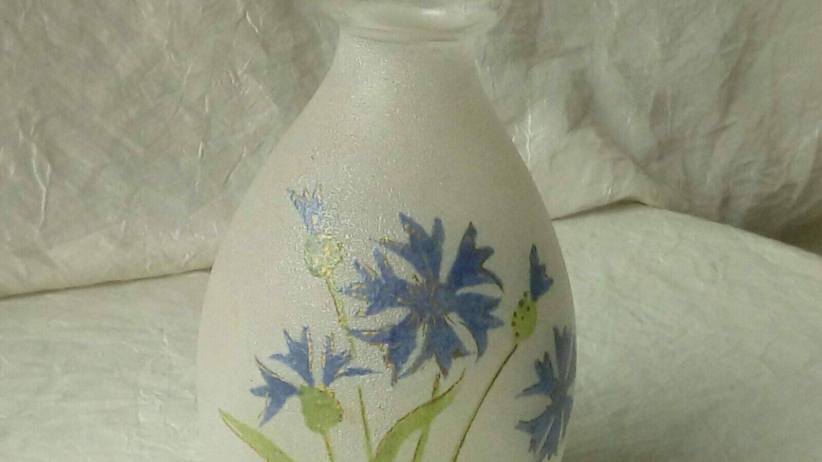 Lightly enameled granite glass carafe late 19th century