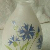 Lightly enameled granite glass carafe late 19th century