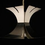 1970s Goffredo Reggiani Style Lacquer & Chrome Chandelier