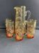 Saint Louis beer service in blown and cut amber crystal – Art Deco