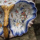 Plat à hors d'œuvre en faïence de Rouen
