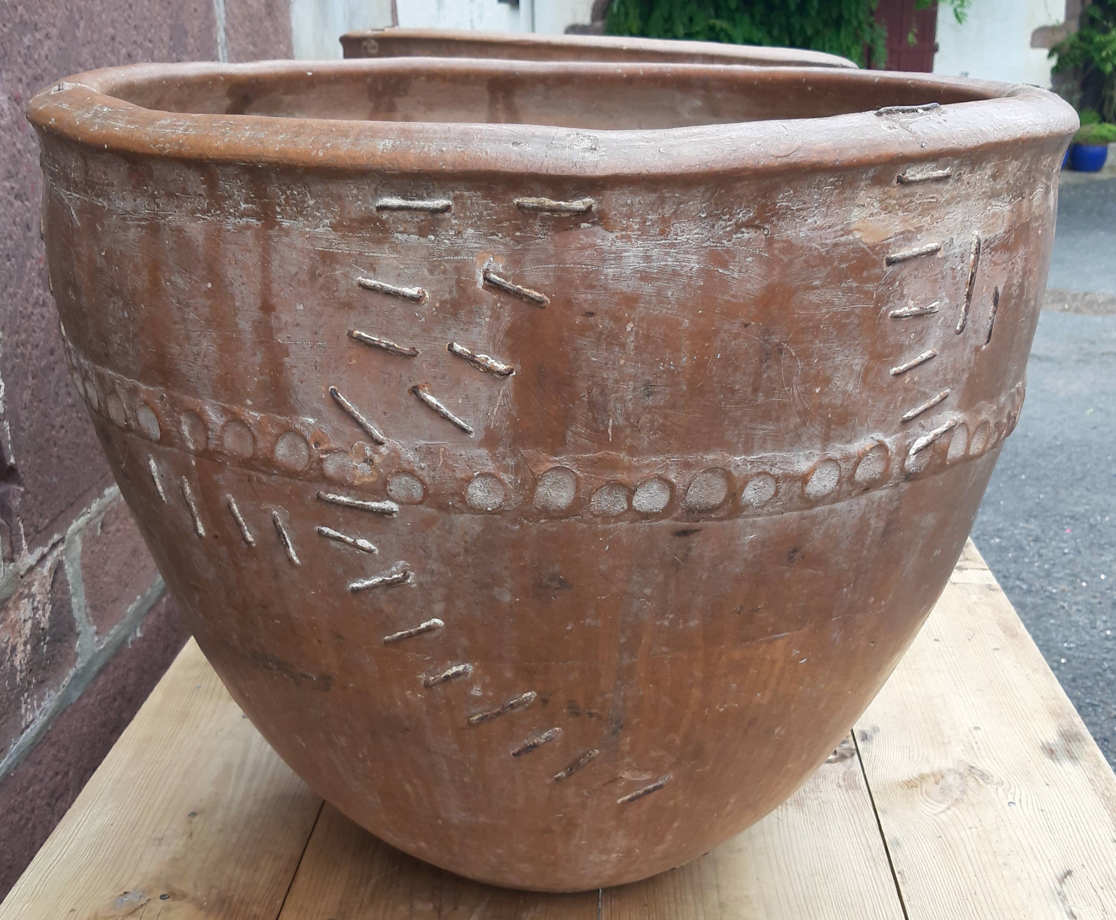 Paire de jarres ("cocios" ou "barreños"), Espagne, 18ème siècle.