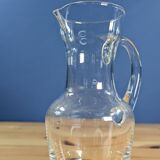 Small crystal carafe pitcher with handle 16cm