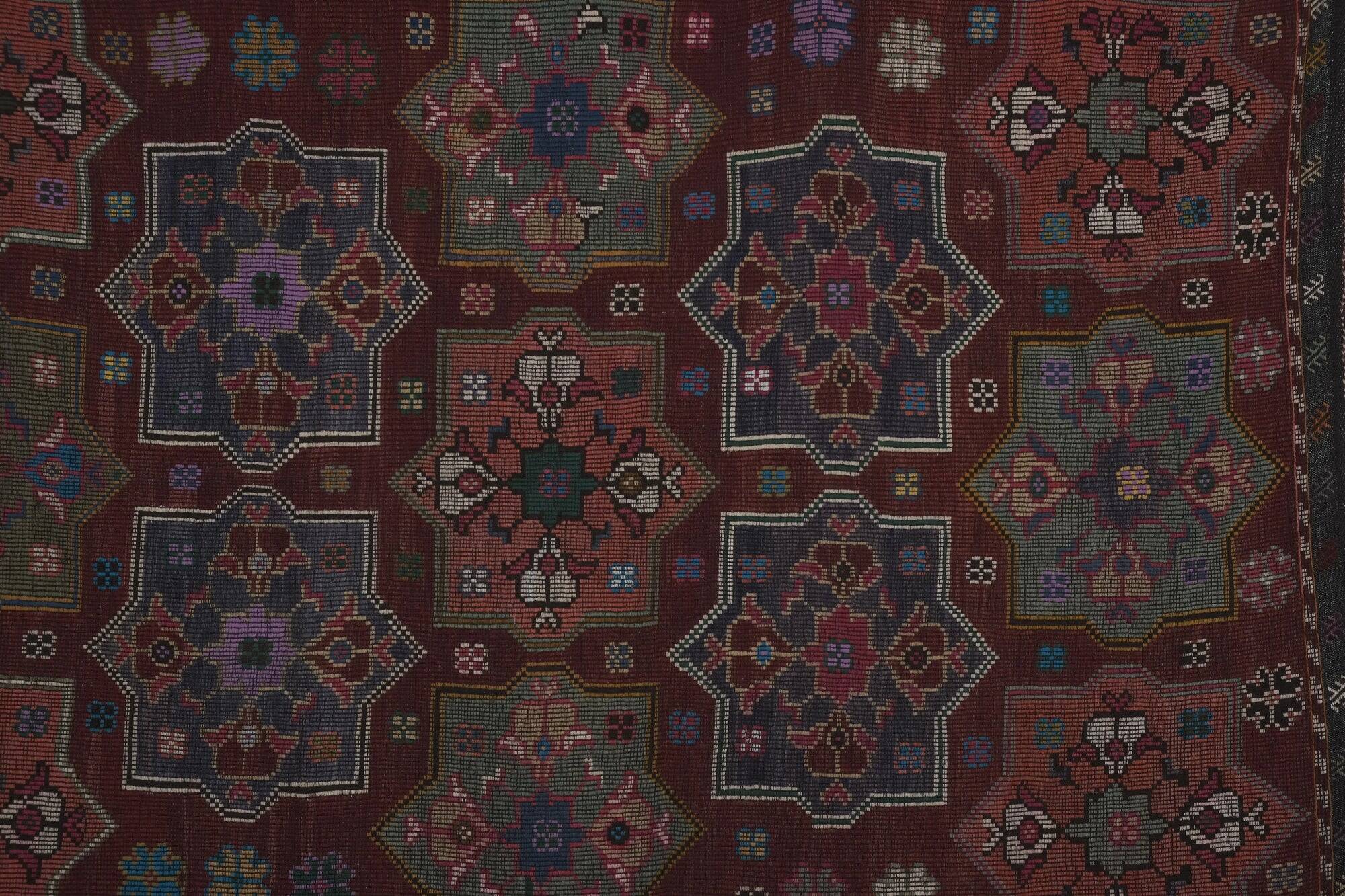 Vintage Turkish kilim handwoven 205x289 cm