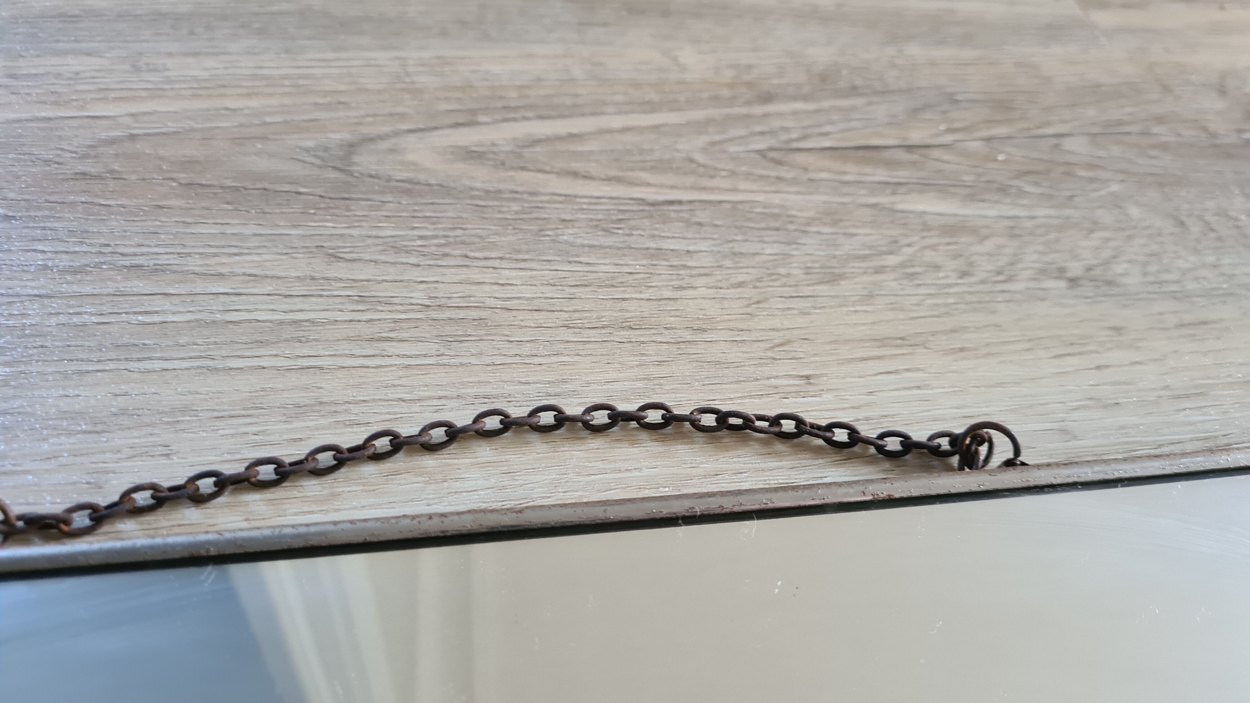 Old rectangular barber wall mirror, 39x29 cm