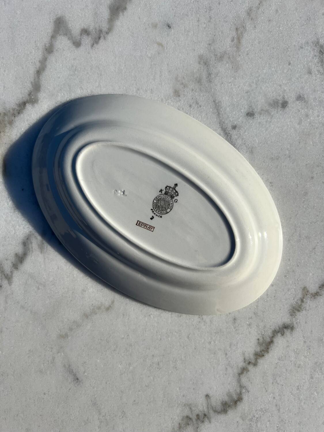 Ravier in half-porcelain from Lunéville - Épinay model