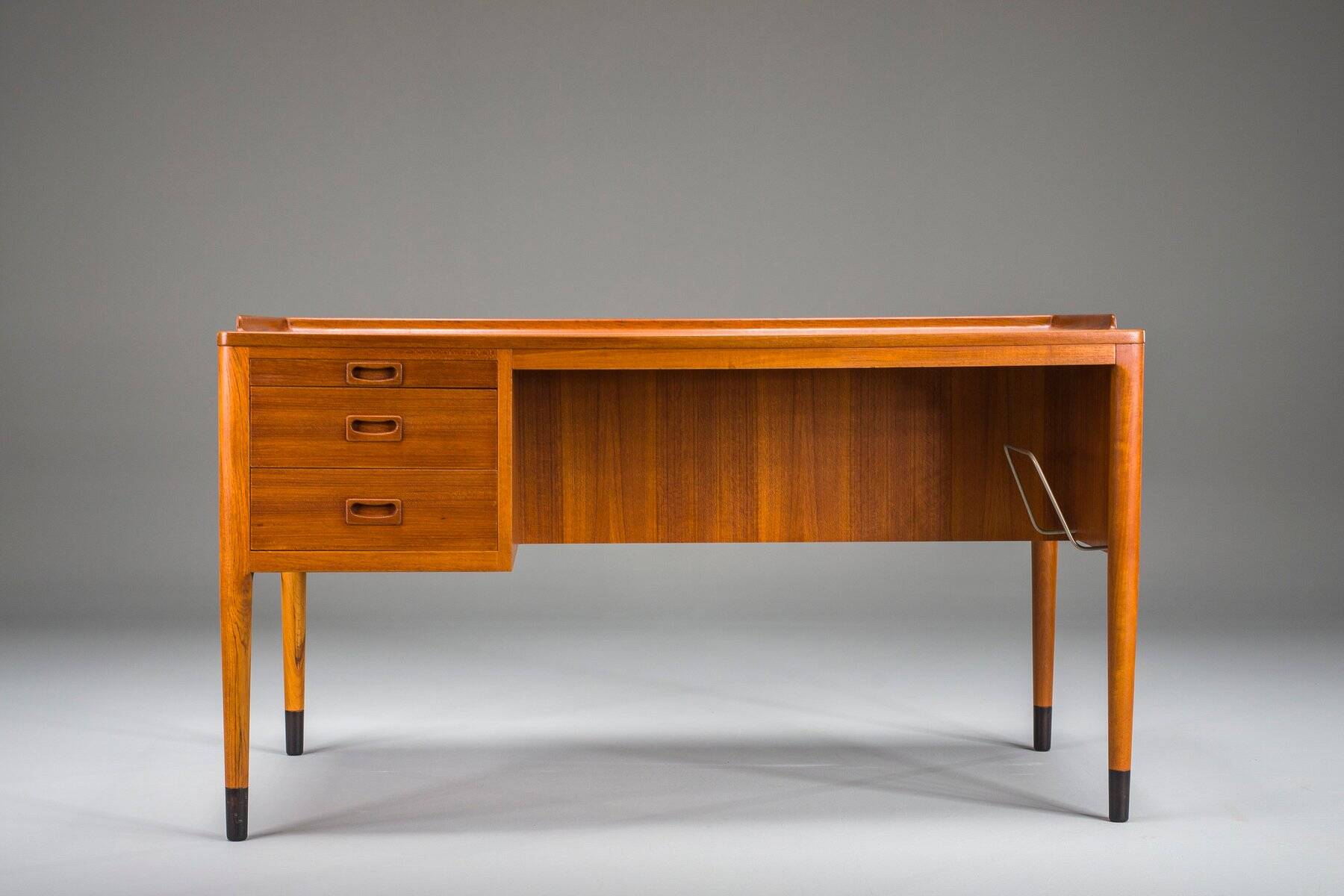 Scandinavian modern teak writing desk attributed to H. Brockmann Petersen for Poul M. Jessen, 1960s