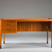 Scandinavian modern teak writing desk attributed to H. Brockmann Petersen for Poul M. Jessen, 1960s