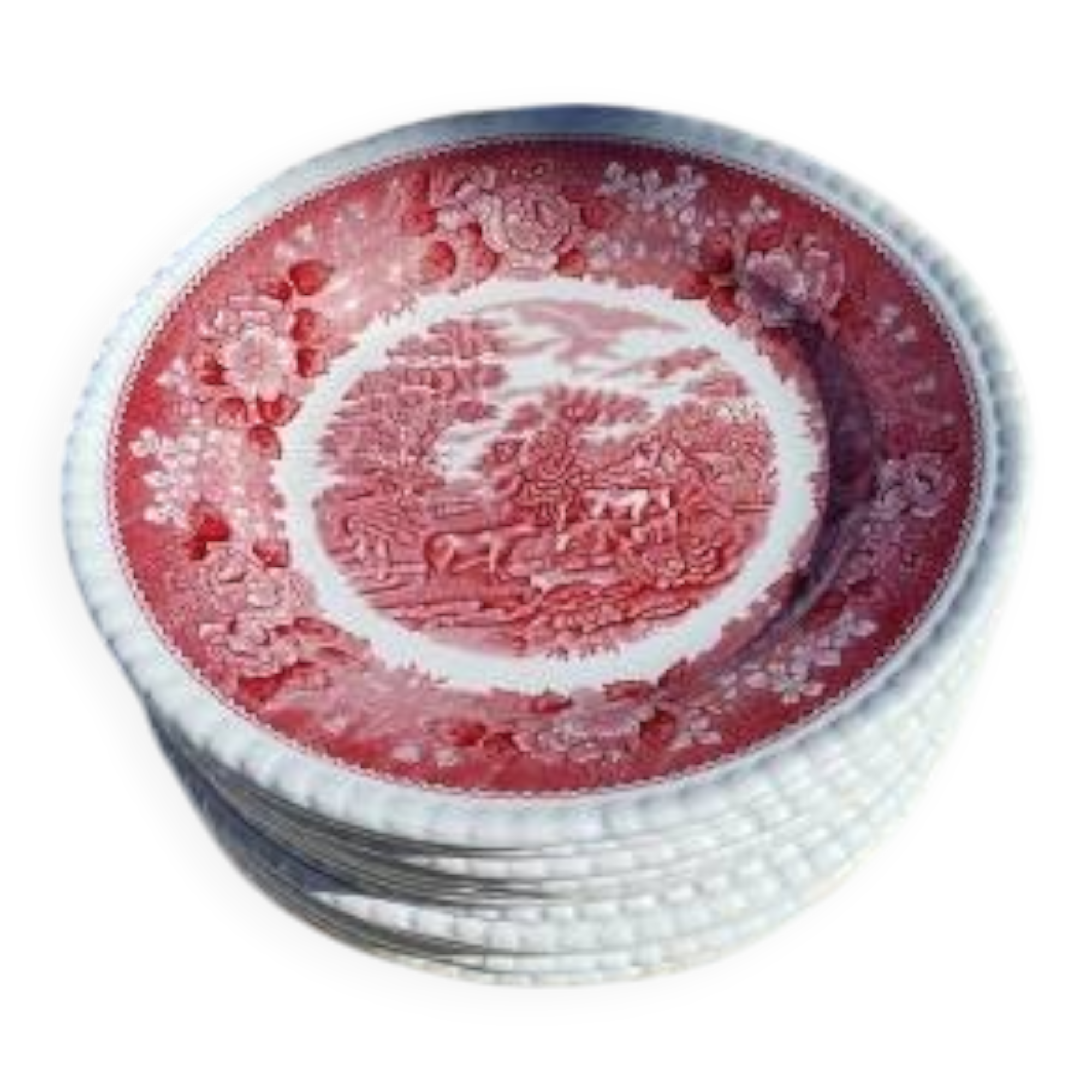 12 earthenware plates from the brand: Adams