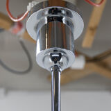 Bauhaus chrome-plated tubular chandelier, 1930s